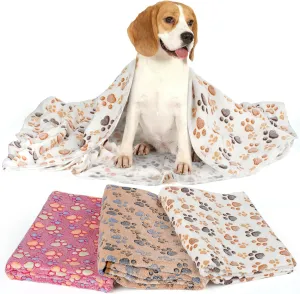 PJYuCien Dog Blanket, Fuzzy Cat Blanket, 1 Pack 3 Fleece Throw Dog Blankets, 23"x16" Washable Puppy Blanket for Small Dog Cat Puppy