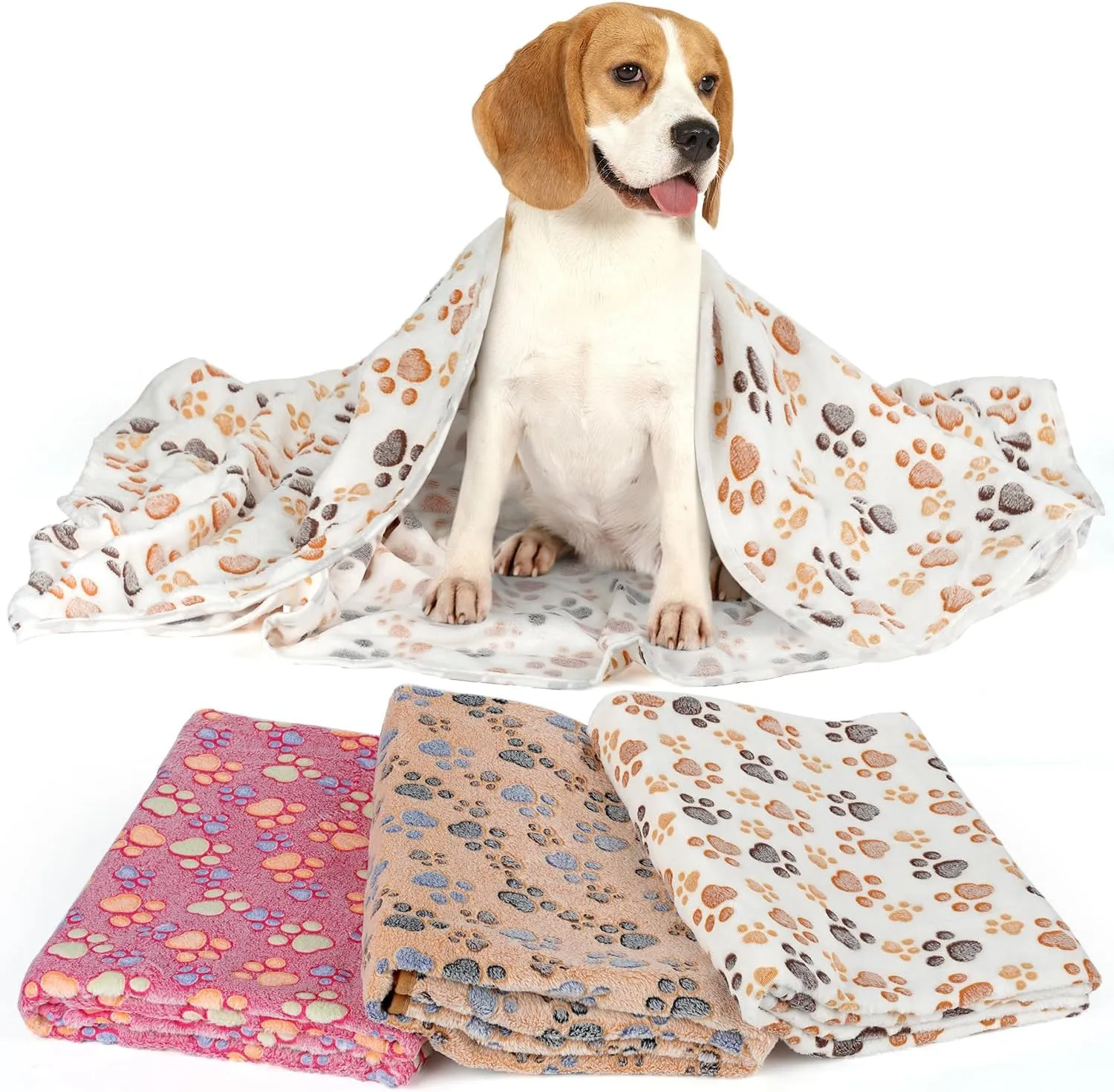 PJYuCien Dog Blanket, Fuzzy Cat Blanket, 1 Pack 3 Fleece Throw Dog Blankets, 23"x16" Washable Puppy Blanket for Small Dog Cat Puppy