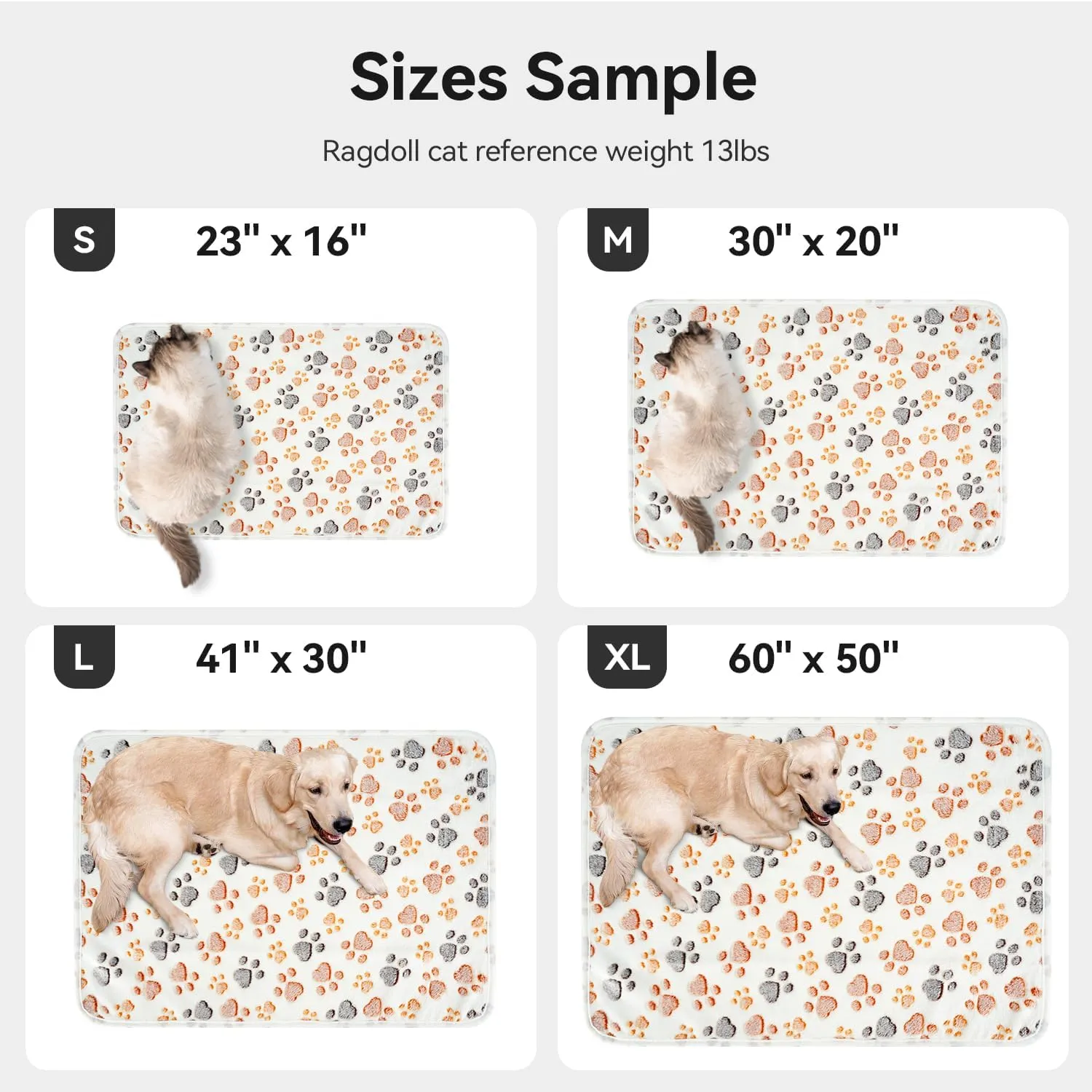 PJYuCien Dog Blanket, Fuzzy Cat Blanket, 1 Pack 3 Fleece Throw Dog Blankets, 23"x16" Washable Puppy Blanket for Small Dog Cat Puppy