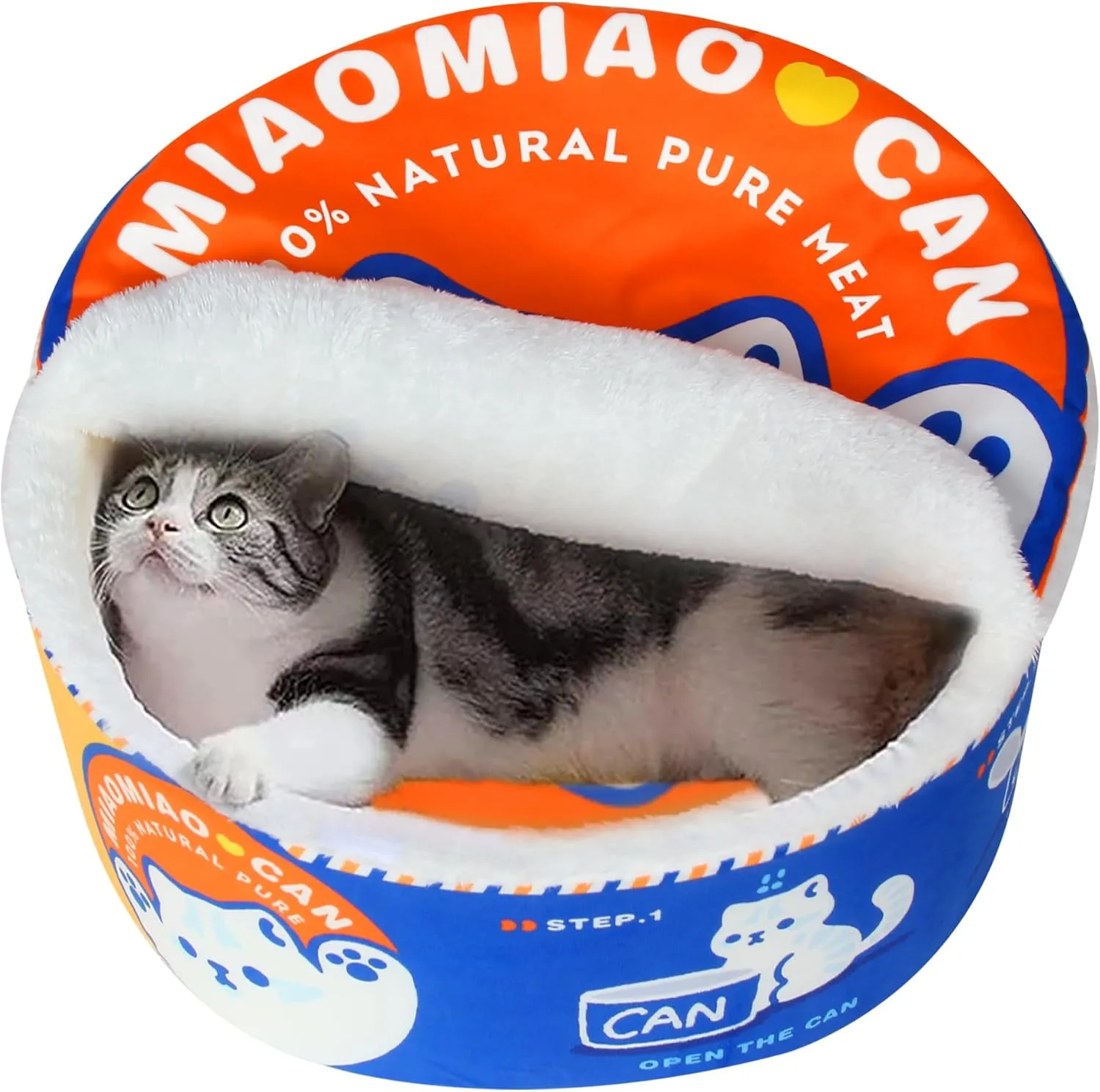  Ramen Noodle Dog & Cat Bed,Keep Warm and Super Soft Creative Pet Nest for Indoor Cats,Removable Washable Cushion for Small Medium Large Dogs and Cats