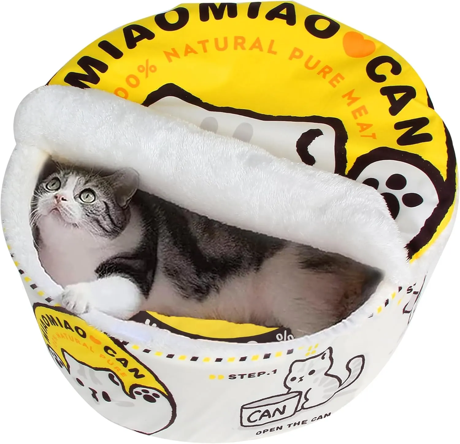  Ramen Noodle Dog & Cat Bed,Keep Warm and Super Soft Creative Pet Nest for Indoor Cats,Removable Washable Cushion for Small Medium Large Dogs and Cats