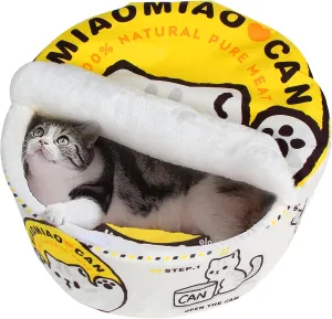  Ramen Noodle Dog & Cat Bed,Keep Warm and Super Soft Creative Pet Nest for Indoor Cats,Removable Washable Cushion for Small Medium Large Dogs and Cats