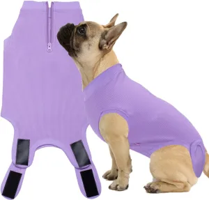 Recovery Suit for Dogs,Dog Cone Alternative Zipper Surgery Suit Female Spay,Soft Dog Surgery Suit for Anti Licking,Breathable Surgical Suit for Dogs Female Spay
