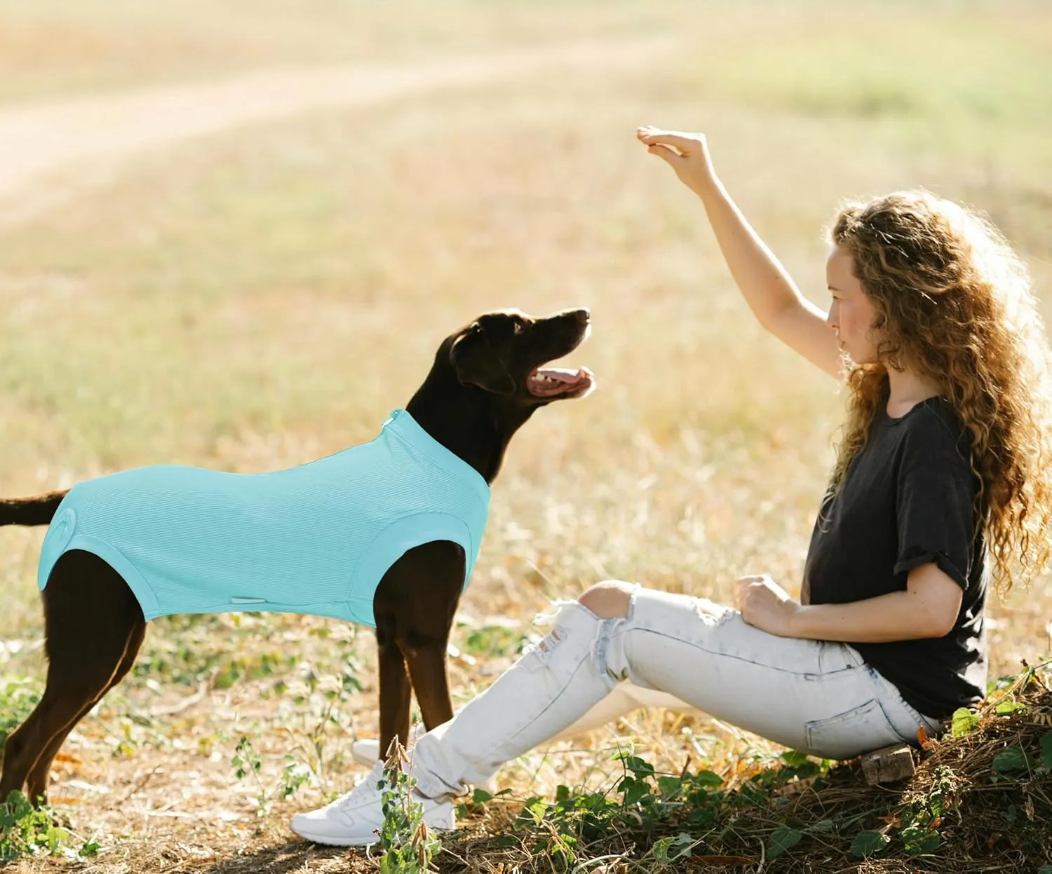 Recovery Suit for Dogs,Dog Cone Alternative Zipper Surgery Suit Female Spay,Soft Dog Surgery Suit for Anti Licking,Breathable Surgical Suit for Dogs Female Spay