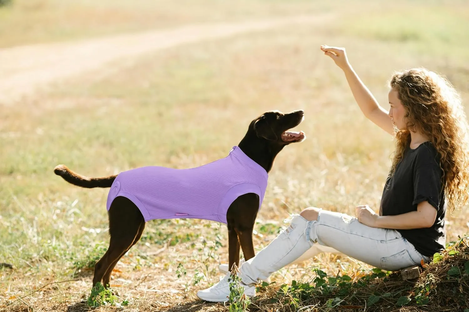 Recovery Suit for Dogs,Dog Cone Alternative Zipper Surgery Suit Female Spay,Soft Dog Surgery Suit for Anti Licking,Breathable Surgical Suit for Dogs Female Spay