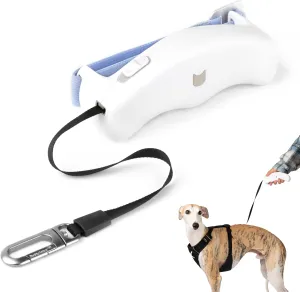 Retractable Dog Leash 5.6 ft Adjustable Soft Hands Free Dog Walking Lead, One-Handed Quick Brake Retractable Leash for Small Medium Dogs Up to 33 lbs, Tangle Free (Ivory White)
