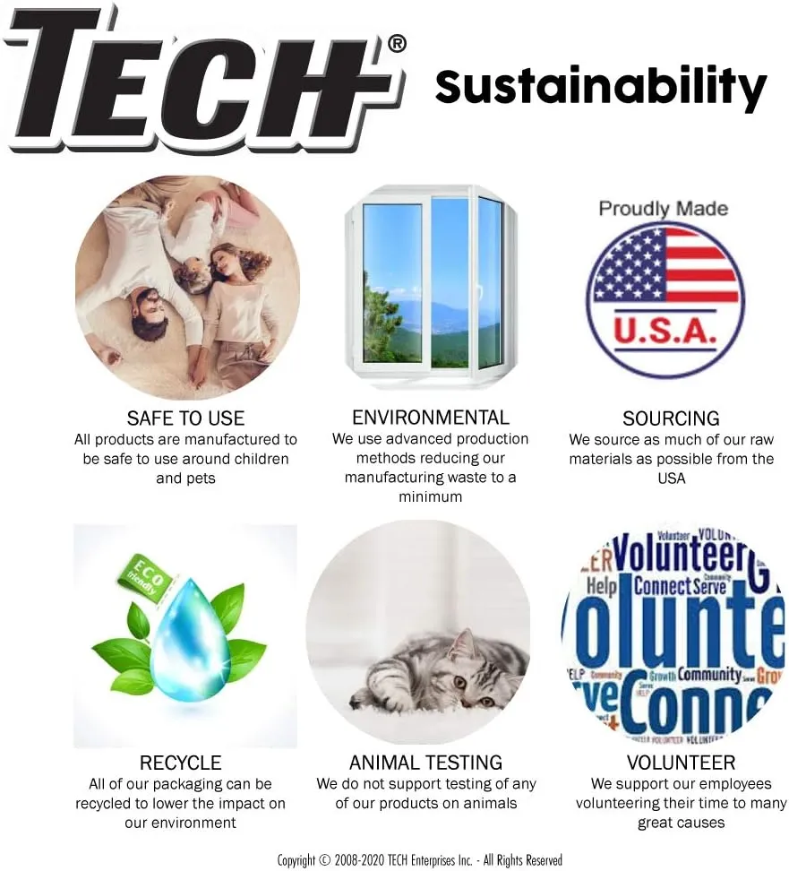 TECH Skunk-X Odor Eliminator Spray - Instant Odor Remover for Washable Fabrics and Indoor Spaces (24 Oz)