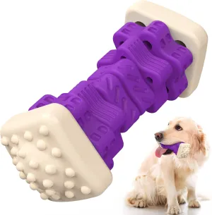 Tough Dog Toys for Aggressive Chewers - Indestructible Puzzle Toys with Beef Flavor Rubber, Interactive Enrichment Toys for Small, Medium, Large Dogs