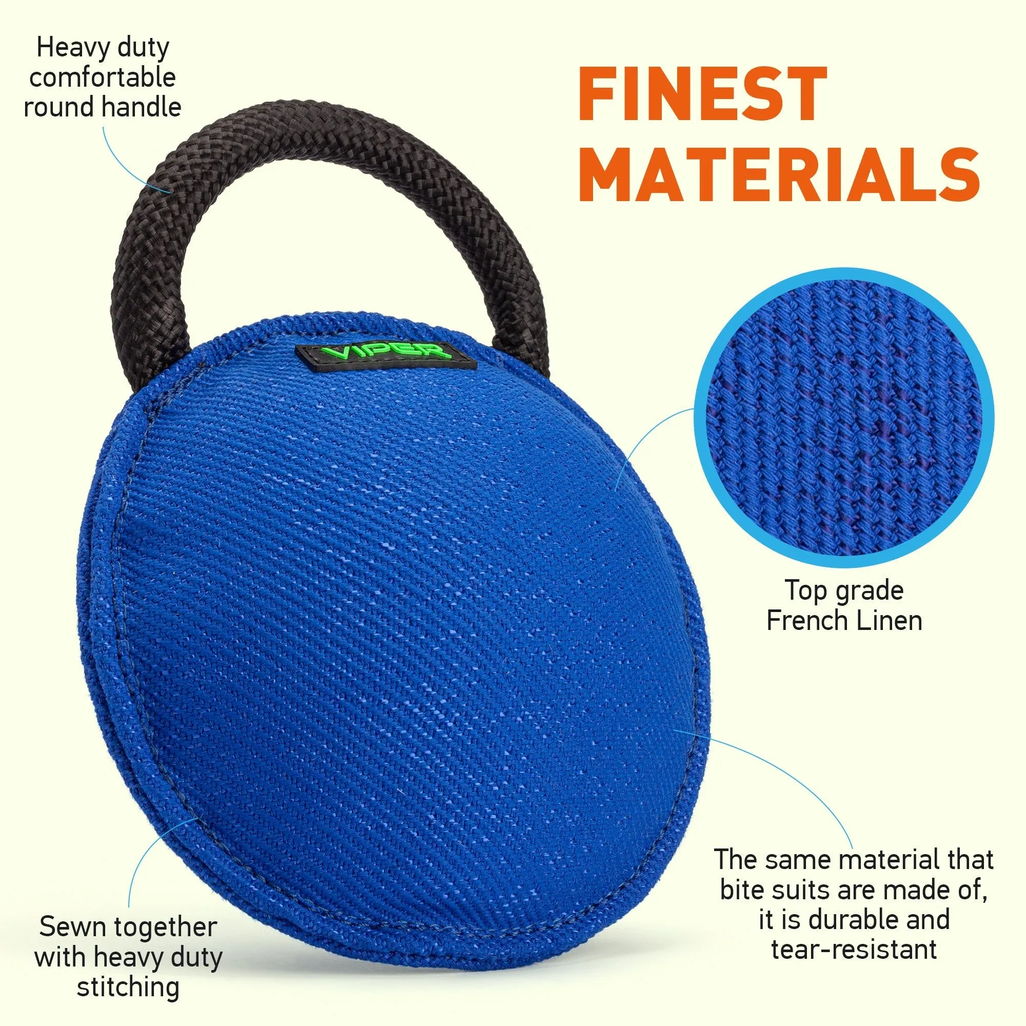 Viper Round Dog Bite Pillow