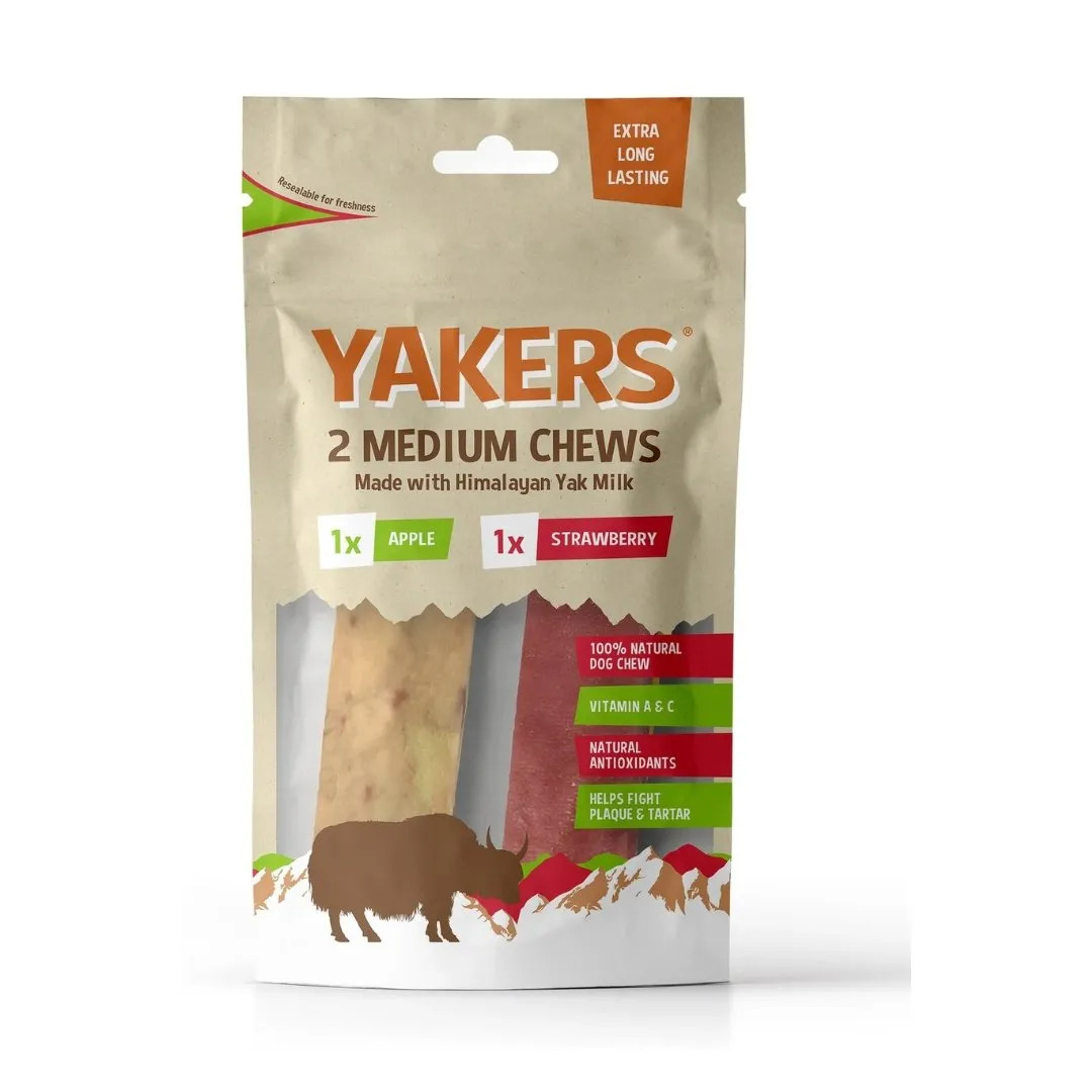 Yakers Strawberry & Apple Medium Twin Pack