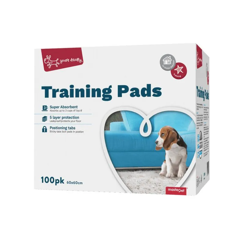 YOURS DROOLLY Toilet Training Pads for Dogs and Puppies 100 Pack