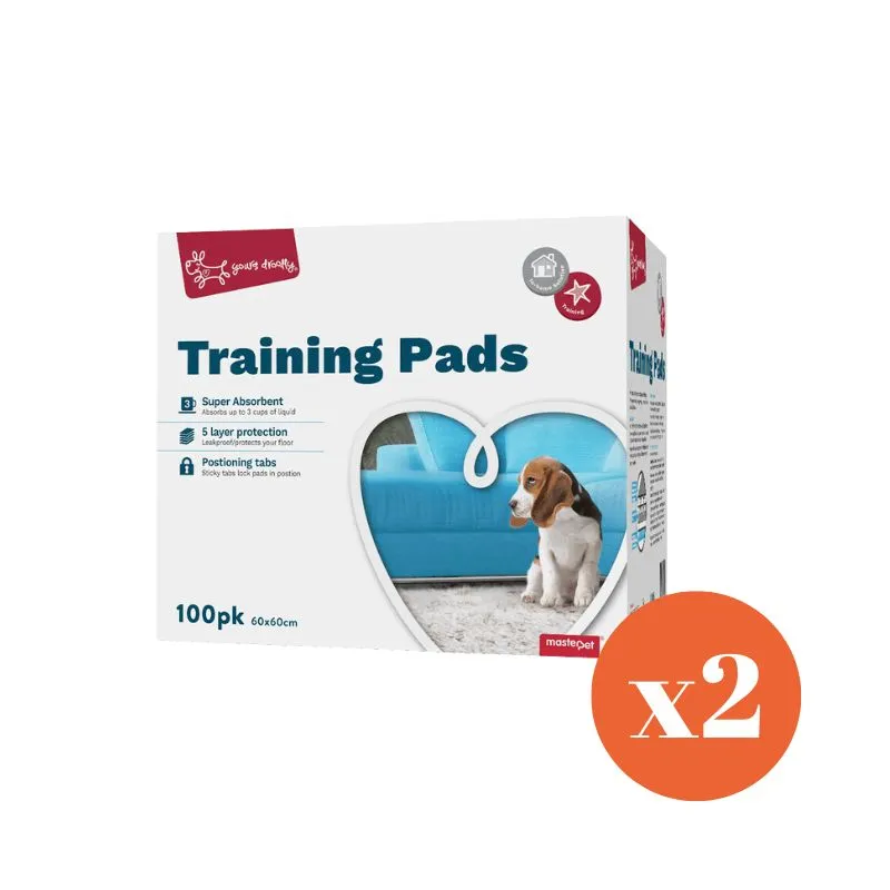 YOURS DROOLLY Toilet Training Pads for Dogs and Puppies 100 Pack