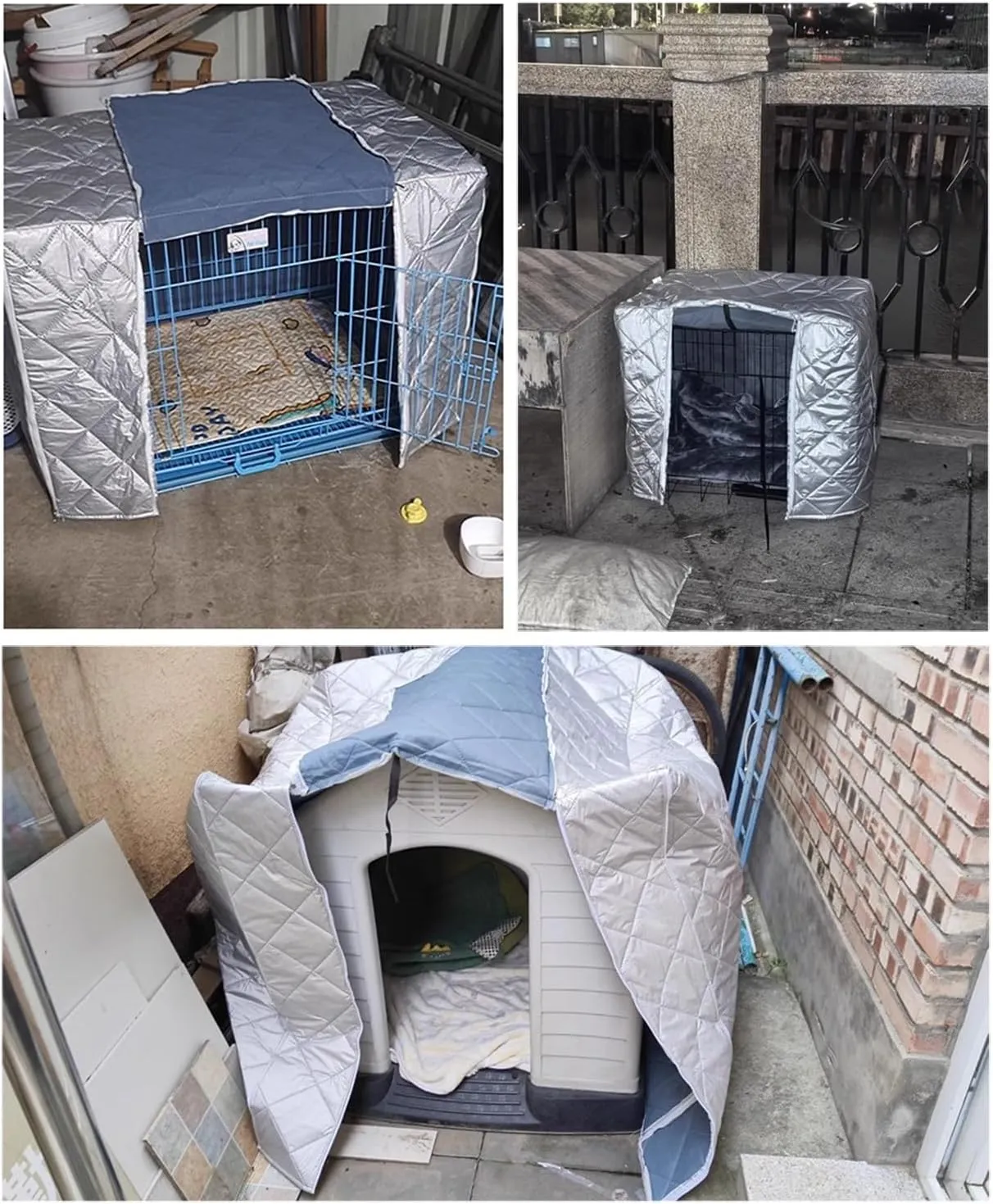 ZIMGOD Warm Dog Crate Cover 24inch 30inch 36inch 42inch 48inch, Thermal Cotton Pet Cage Kennel Cover, Cat Rabbit Cage Privacy Cover for Cold Weather(48x34x35cm (18.9x13.4x13.8in))