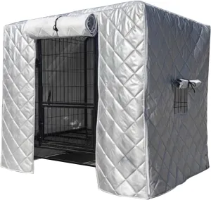 ZIMGOD Warm Dog Crate Cover 24inch 30inch 36inch 42inch 48inch, Thermal Cotton Pet Cage Kennel Cover, Cat Rabbit Cage Privacy Cover for Cold Weather(48x34x35cm (18.9x13.4x13.8in))