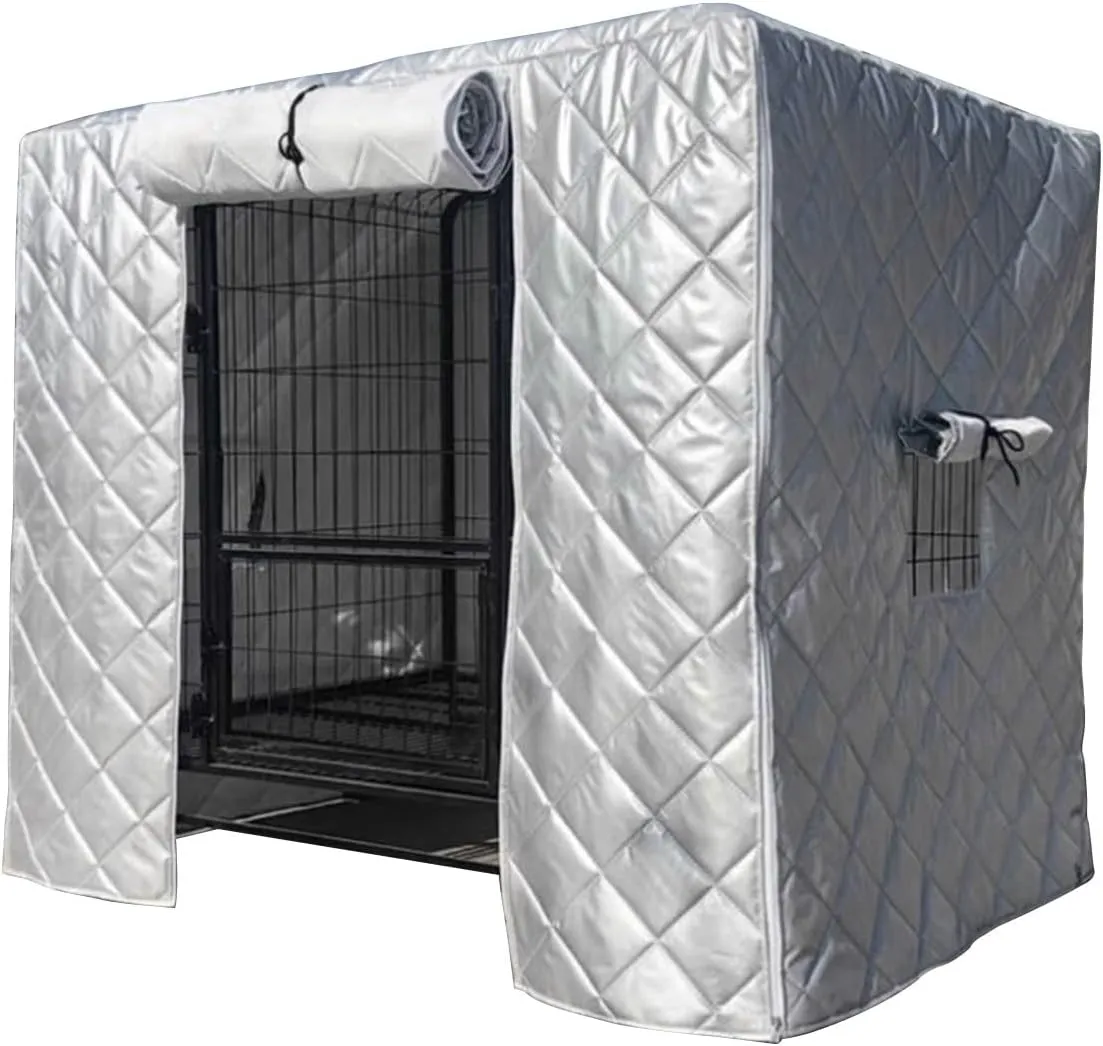 ZIMGOD Warm Dog Crate Cover 24inch 30inch 36inch 42inch 48inch, Thermal Cotton Pet Cage Kennel Cover, Cat Rabbit Cage Privacy Cover for Cold Weather(48x34x35cm (18.9x13.4x13.8in))